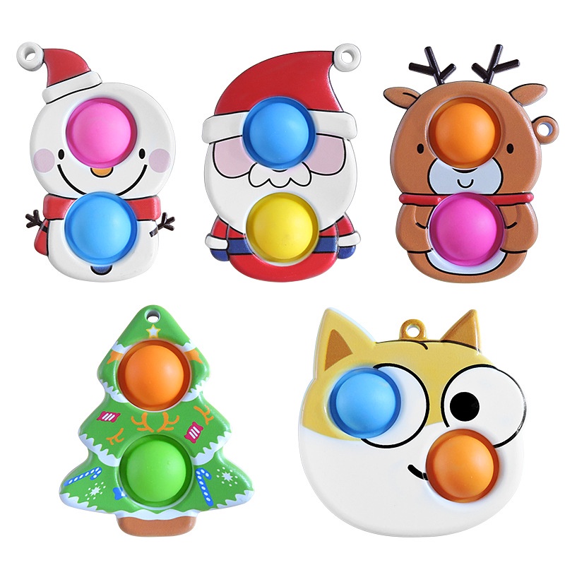 Quality Must Christmas Pop It Fidget Simple Dimple Toys Children's Puzzle Finger Mini Sensory Stress Reliever Toy Ver... - Image 5