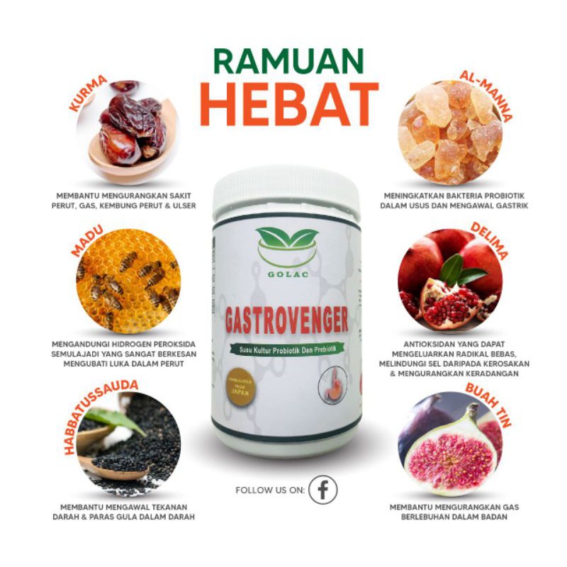 GOLAC GASTROVENGER PENAWAR/UBAT GASTRIK & PEDIH ULU HATI  Shopee Malaysia