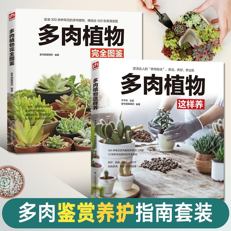 Ready Stock 现货正版2本succulent Plants Book 现货多肉植物完全图鉴 多肉植物这样养2册多肉养殖教程多肉书多肉 品种大全图鉴技术种植方法书籍零基础养多肉养护花卉养花书籍