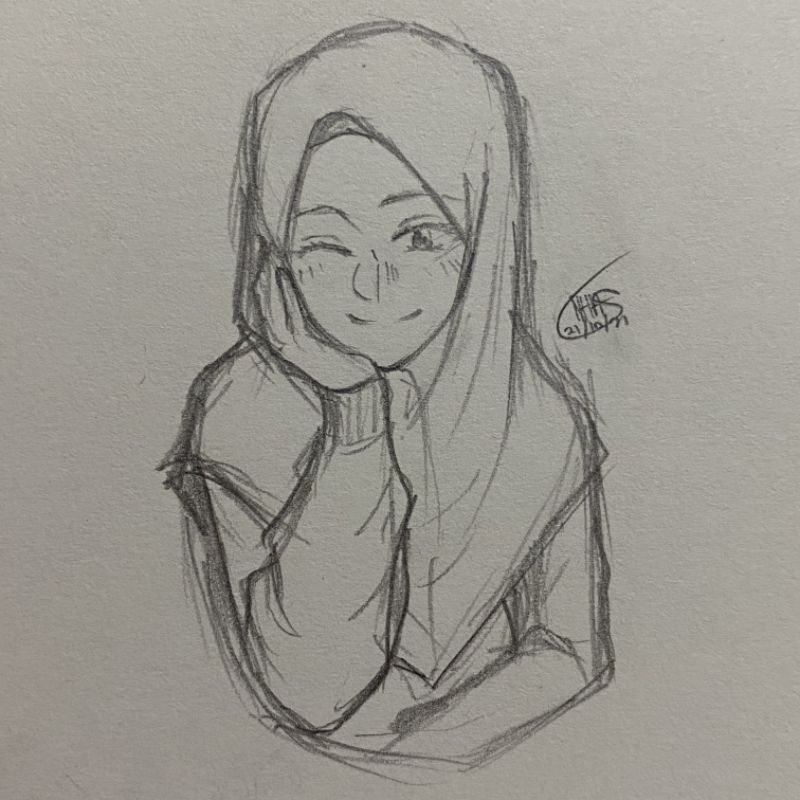 [Sketch Art] Lukisan Potret, Lukisan Hitam Putih, Lukisan Pensel