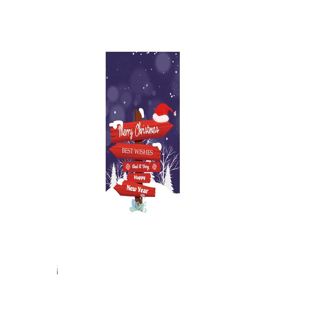 Christmas Street Sign Door Cover Holiday Covers Decoration 30 Inch