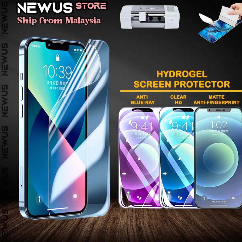 shopee: Front Back Hydrogel Soft Film Screen Protector Anti Blueray Matte Clear For iPhone 12 / 12 Pro / 12 Mini / 13 Pro Max (0:3:Type:Back Cover (Clear);1:3:Model:iPhone 13)