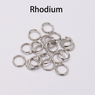 50Pcs Stainless Steel Fishing Double Split Ring Oval Loop Connector 8/10/15/19mm 