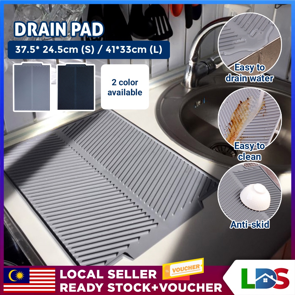 LDS Silicone Drying Mat Heat Resistant Draining Dishwasher Dishwasher