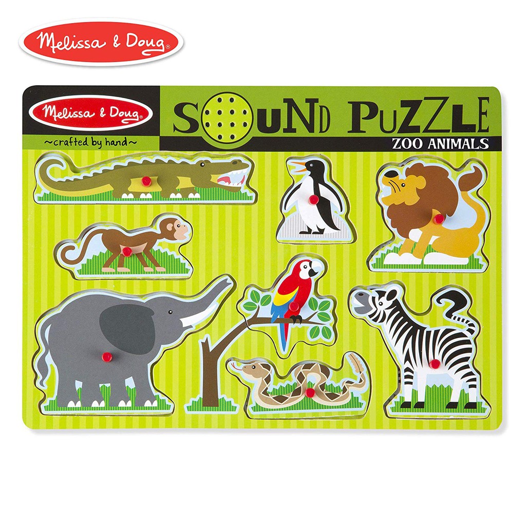 melissa and doug zoo animal train set