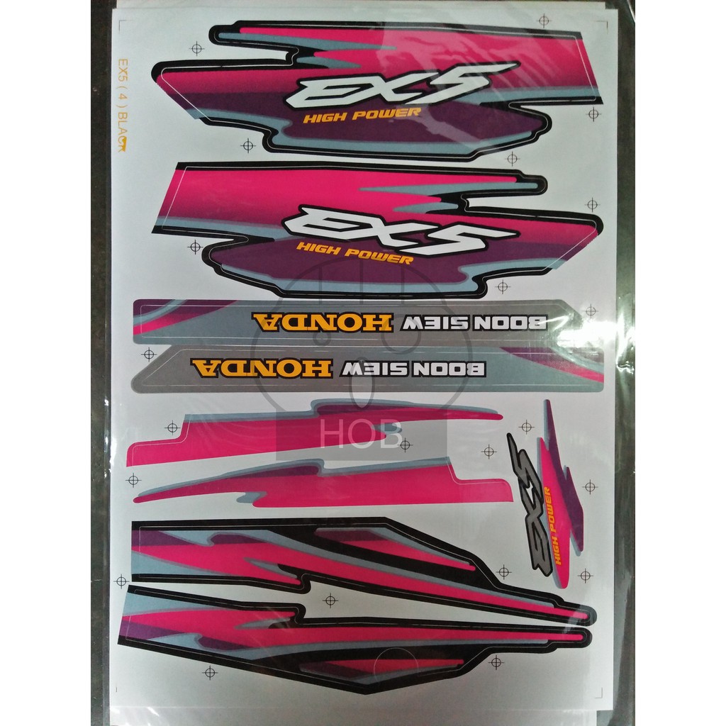 Honda EX5  4 High  Power  Sticker  Stripe Shopee Malaysia