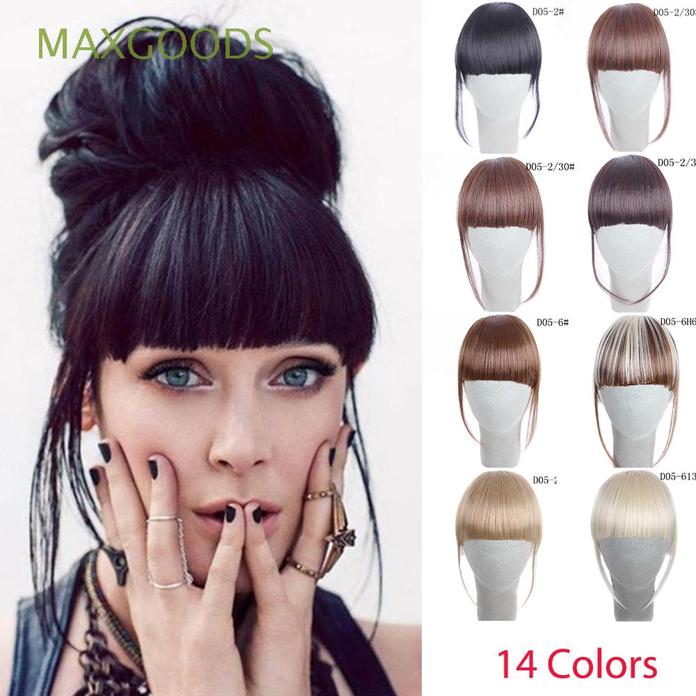 Woman Girls Hairpiece Short Natural Straight Hair Extension