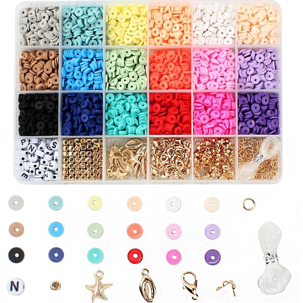 Jewelry DIY Kit Clay Spacer Beads Bracelet Making Bead Set Colorful Ceramic Beads Beautiful Hole Beads for Art Craft Weaving Material Handmade Jewelry Diy Jewelry Diy Kit Jewelry Diy Jewelry Diy Kit Diy Jewelry Making Kit Jewelry Diy Kit