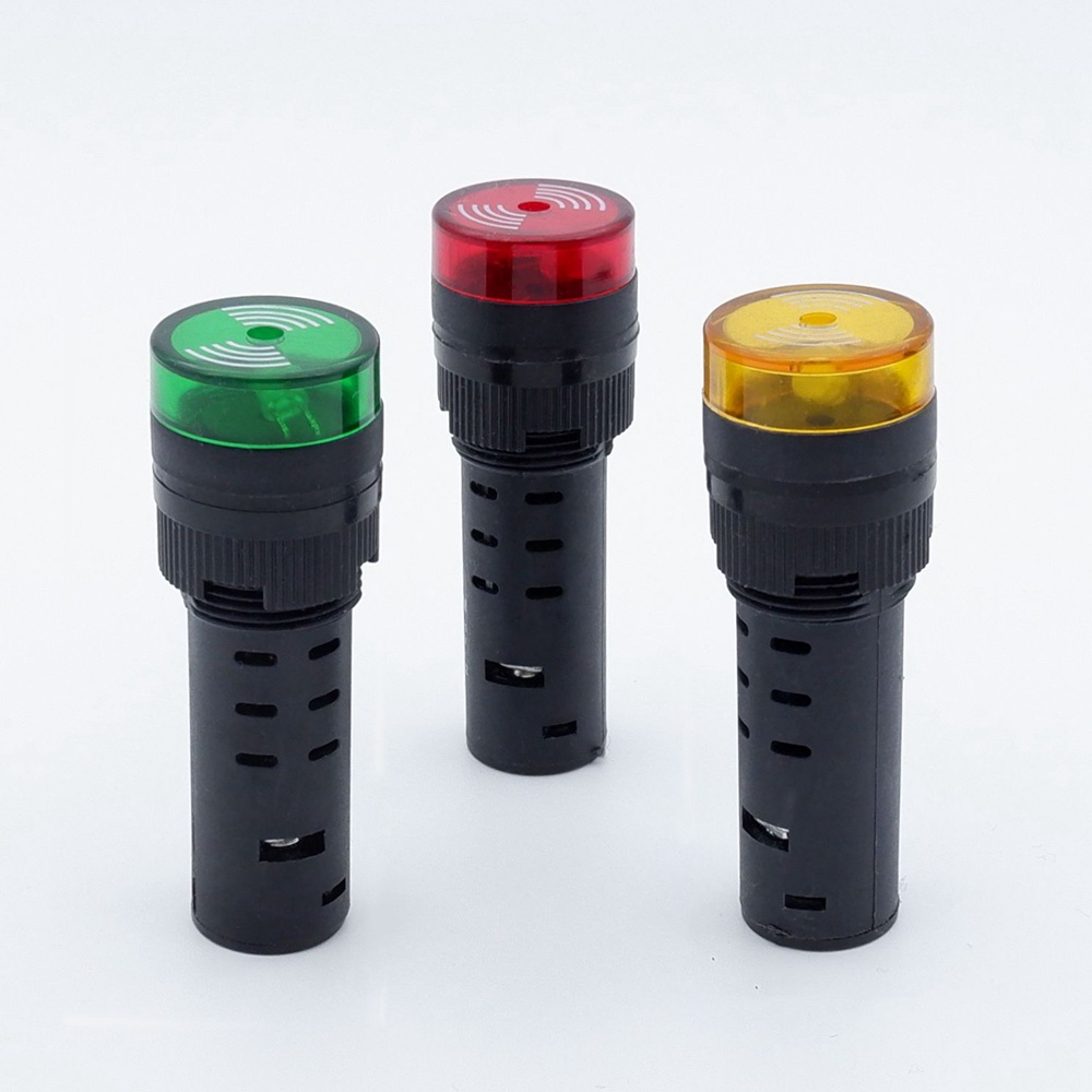 Buzzer 16mm Flash LED Alarm Indicator Light Signal Lamp low voltage