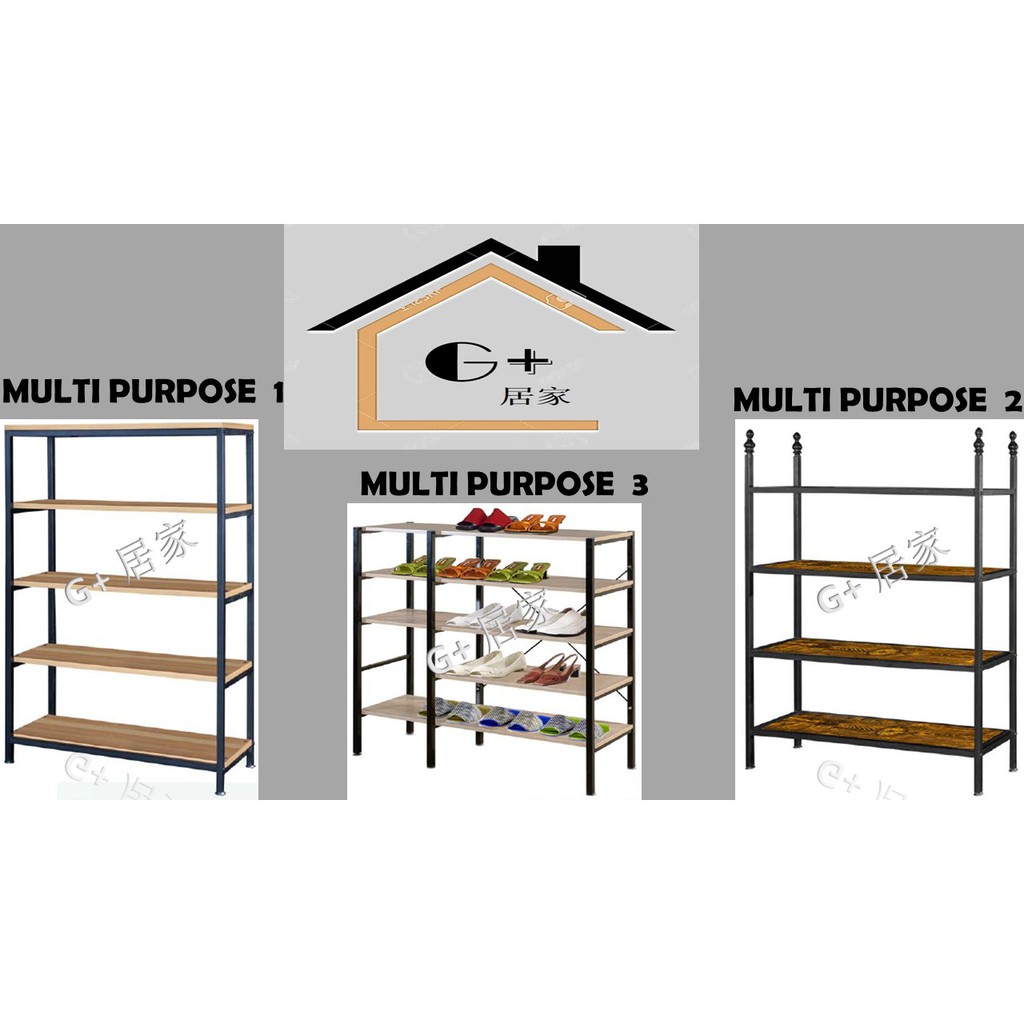 (READY STOCK & FAST DELIVER)G+ Multipurpose Rack/Shoe Rack/Kitchen ...