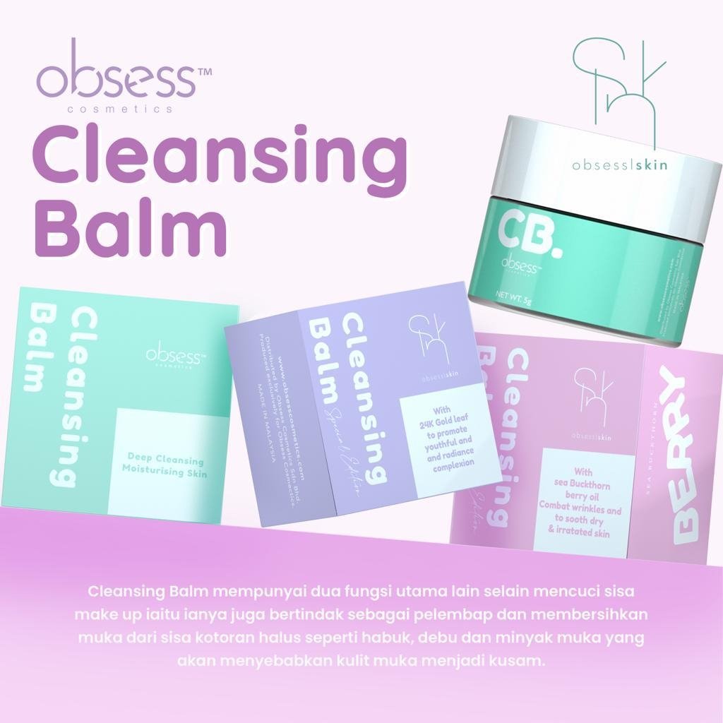 (New Item) Cleansing Balm Obsess Limited Edition Free Fluffy Puff Best Selling Shopee Malaysia