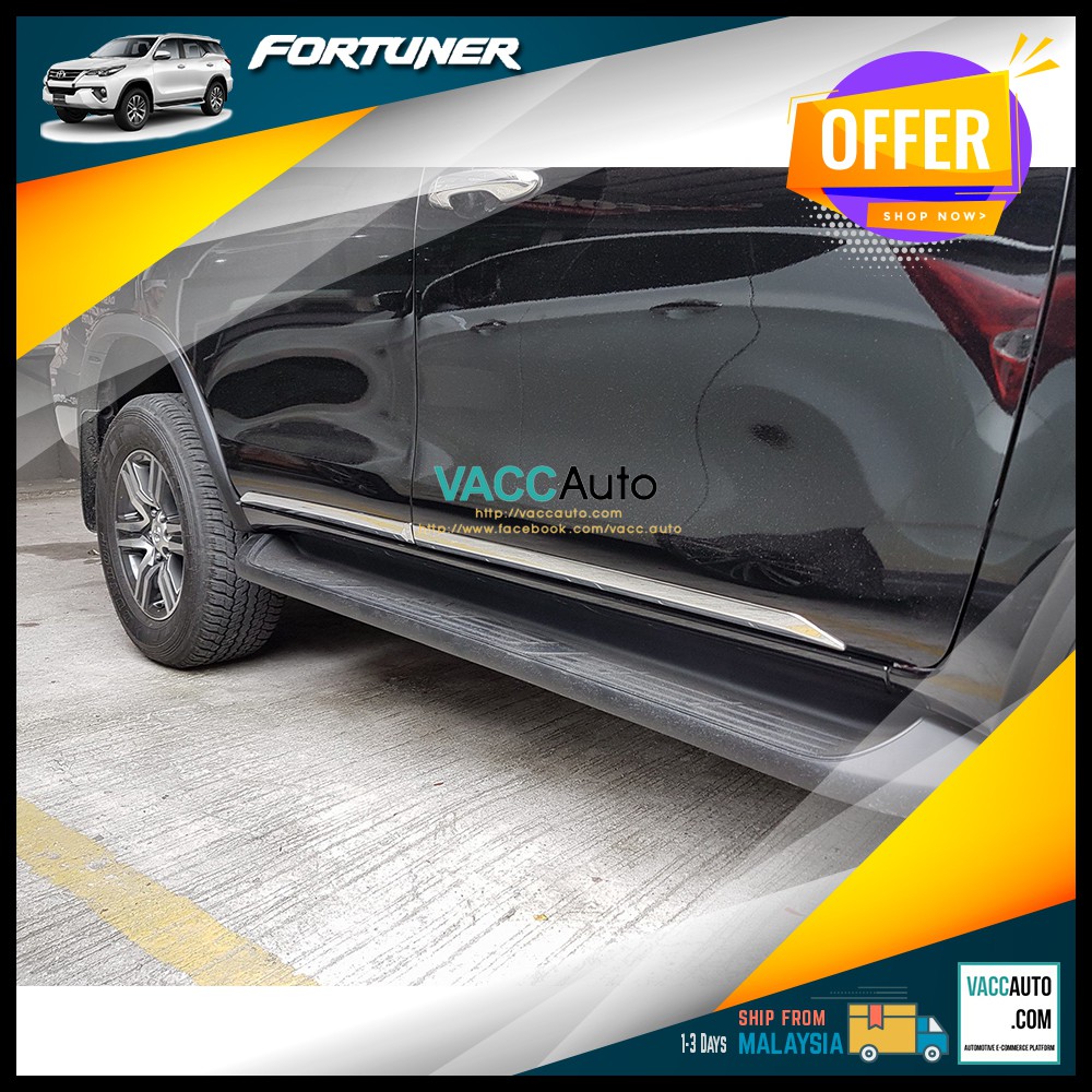 Toyota Fortuner 2016 2020 Door Moulding Chrome Car Accessories Vacc