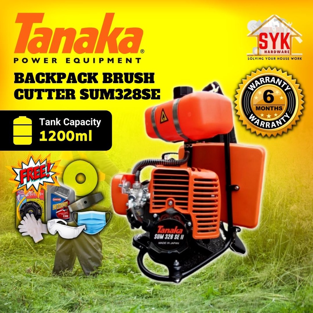 SYK TANAKA Backpack Brush Cutter SUM328SE II Gardening Tools Grass ...