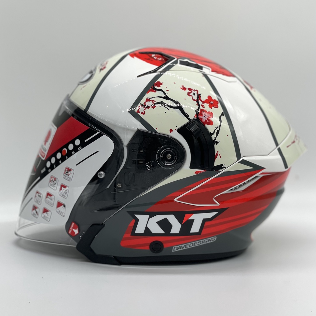 KYT NFJ Xavi Sakura Double Visor Helmet Shopee Malaysia