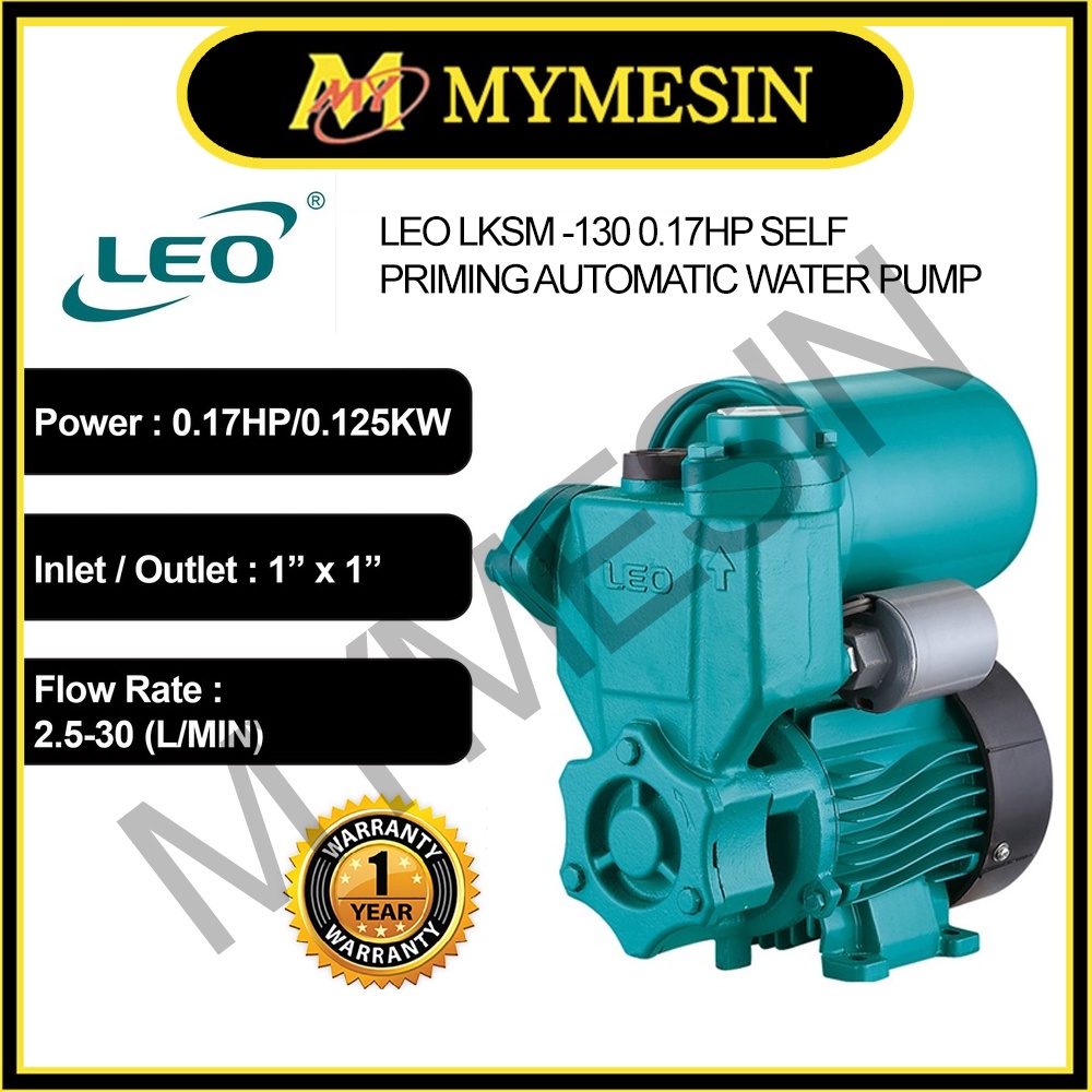 My Leo Lksm130 Automatic Self Priming Peripheral Pump Pam Air Rumah Kolam House Water Pump 9993