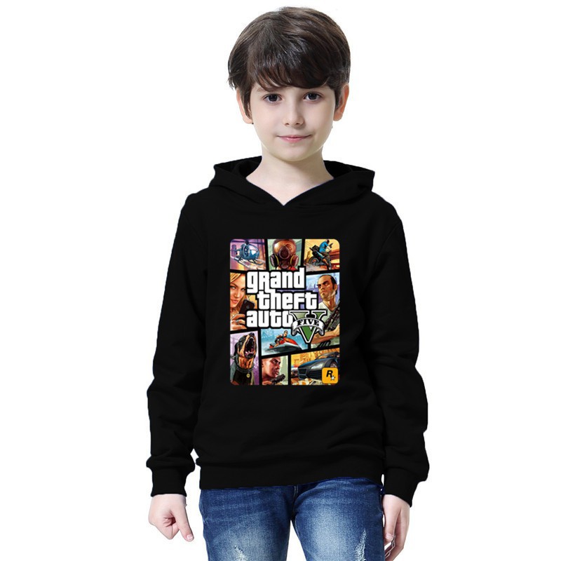 Kids Grand Theft Auto Tops Gta Game Sweatshirt Boys Cotton Hoodie Teens Clothing Shopee Malaysia - 2 12 y kids boys girls roblox hoodies long sleeve tops c227