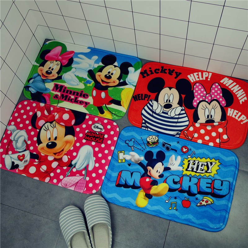 Mickey Mouse Floor Mat Bedroom Slide Mat Bathroom Door Drawing Room Cartoon Hous