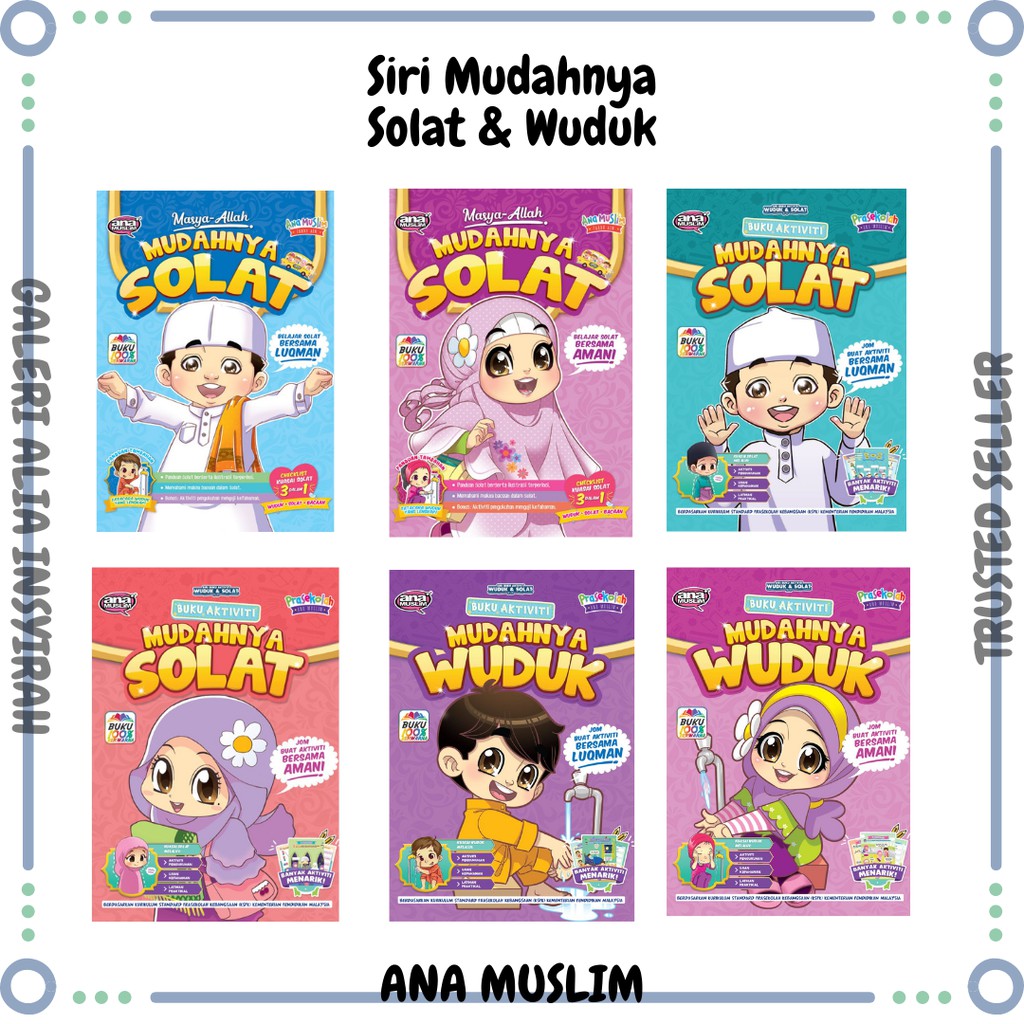 Ana Muslim Buku Kanak-kanak Mudahnya Solat Mudahnya Wuduk Buku Aktiviti ...