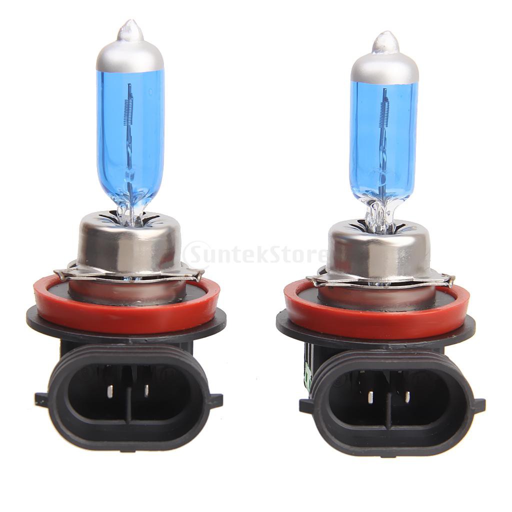 2x H11 55W Light Xenon White Car Headlight Bulbs Bulb Lamp Replacement