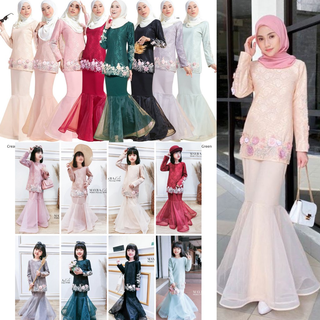 IBU ANAK MAYRA BAJU  TUNANG  NIKAH BRIDESMAID DINNER RAYA 