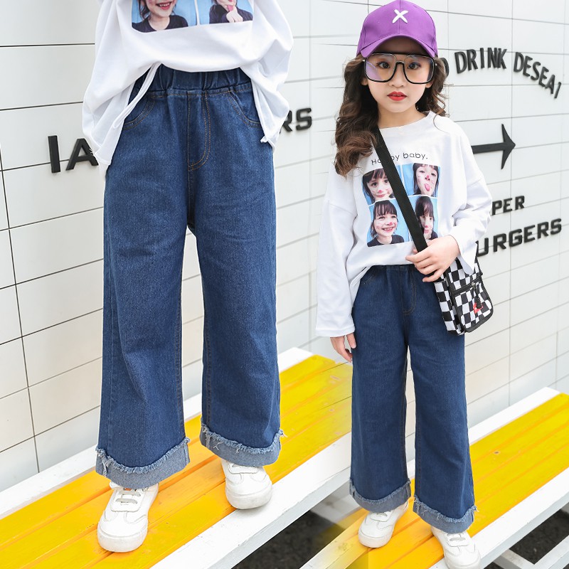 girls denim trousers