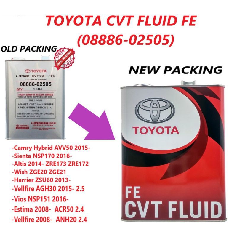 08886 02505 toyota cvt