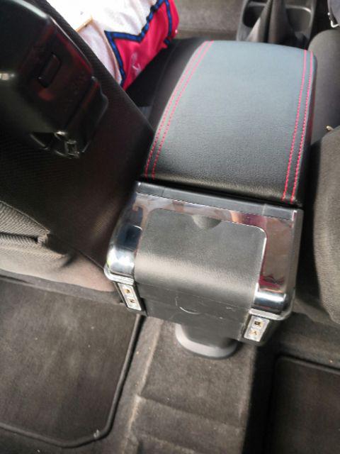 Premium Leather 7 USB Armrest With Cup Holder For Perodua 