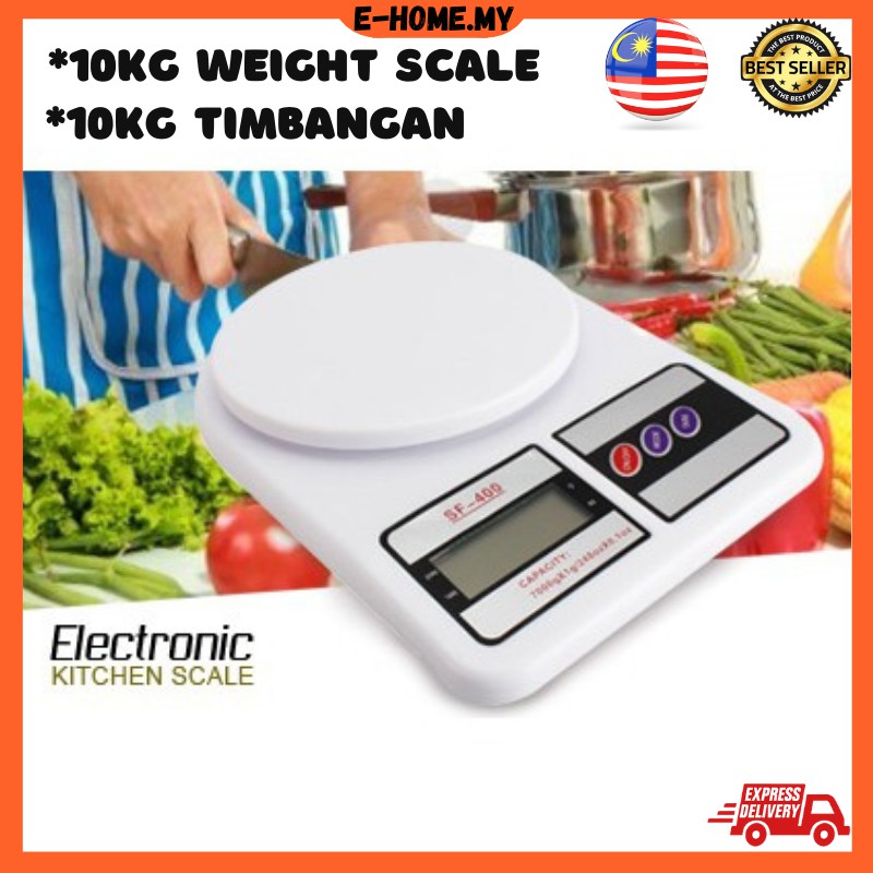 Electronic Digital Bakery Kitchen 10kg Weight Scale Free AA Battery ...