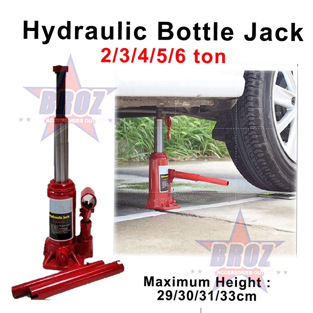 HEAVY DUTY HYDRAULIC BOTTLE CAR JACK 2/3/4/5/6 Ton Maximum High 29cm