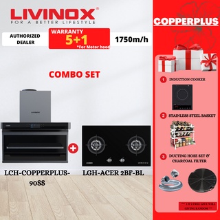 livinox cooker hood lch copperplus 90ss