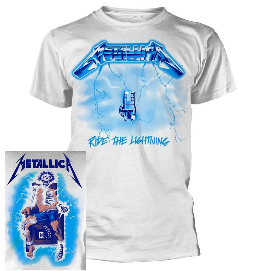 white metallica shirt