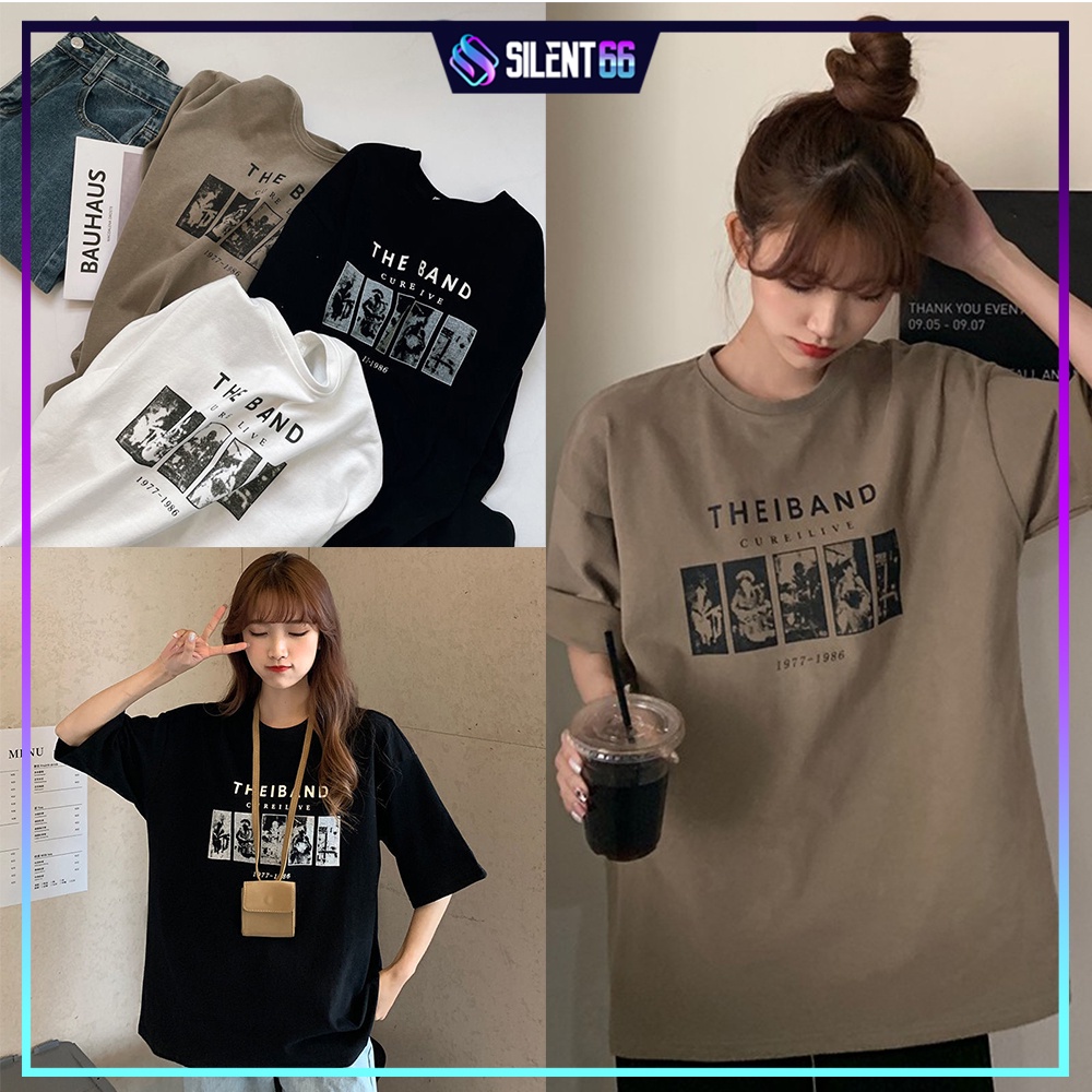 READY STOCK Women Plain Print T-Shirt Short Sleeve clothing girls fashion Korean style loose Vintage Shirt - MERRY