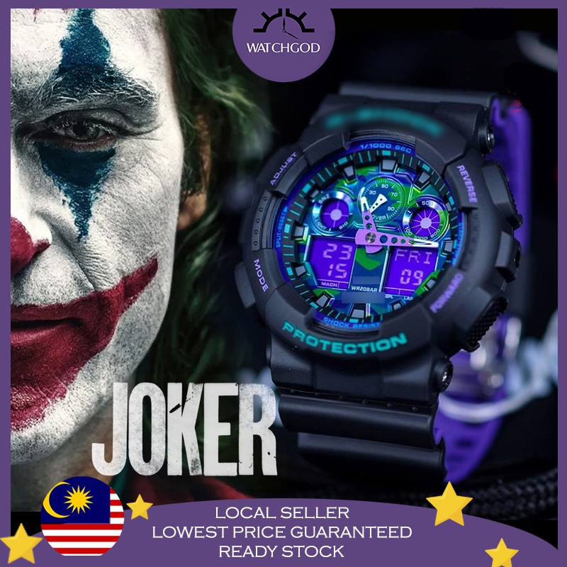 [Malaysia 3 Year Warranty] G Sports JOKER GA-100BL-1A Sport Men Women Unisex Watch Watches Men Women Women