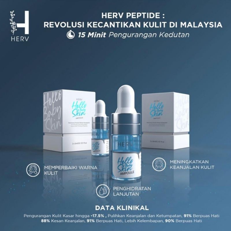 HQ HERV PEPTIDE AMPOULE BABY SKIN ANTI AGING SKINCARE