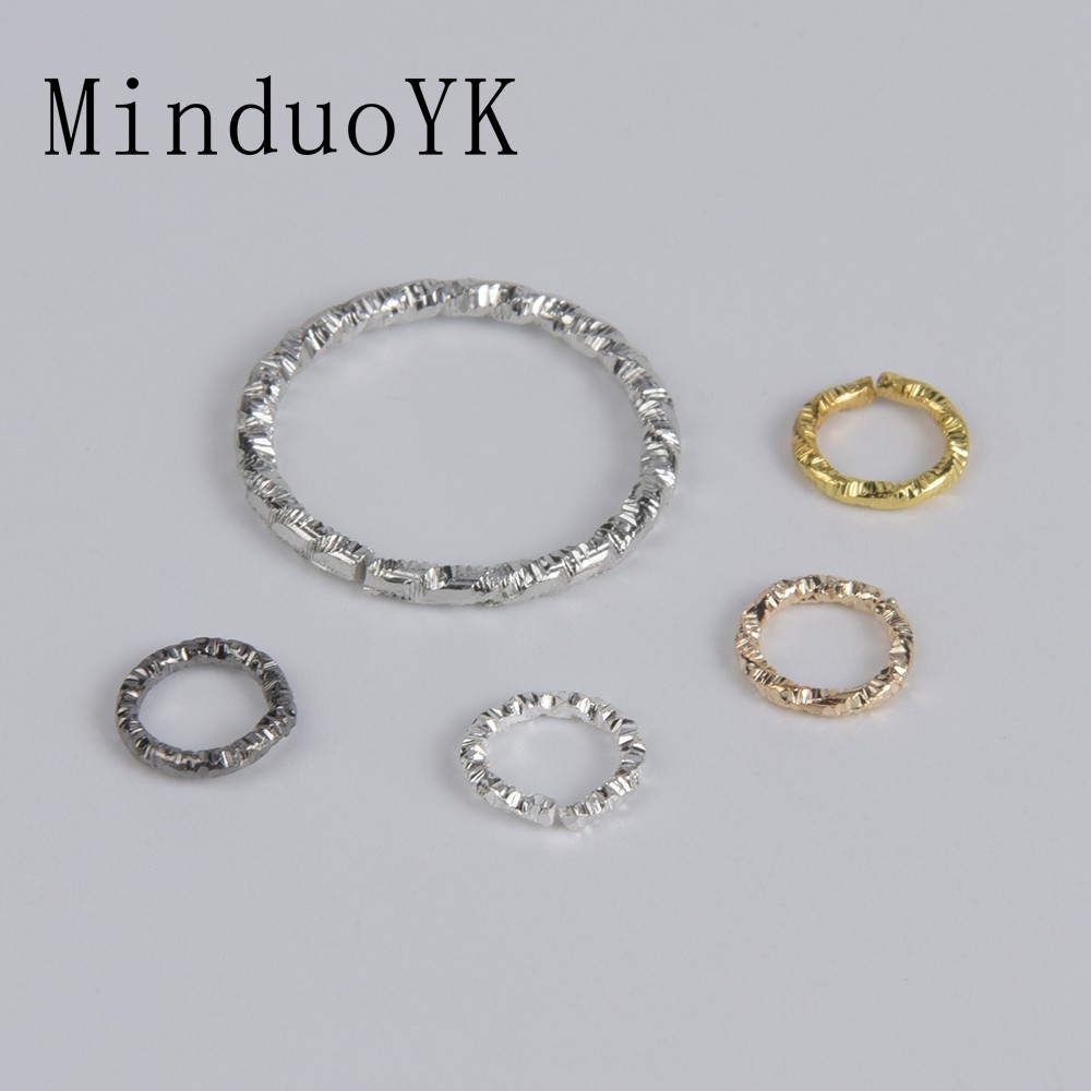 50/100pcs 8-20mm Jump Rings Twisted Open Split Ring Connector For Jewelry Making 