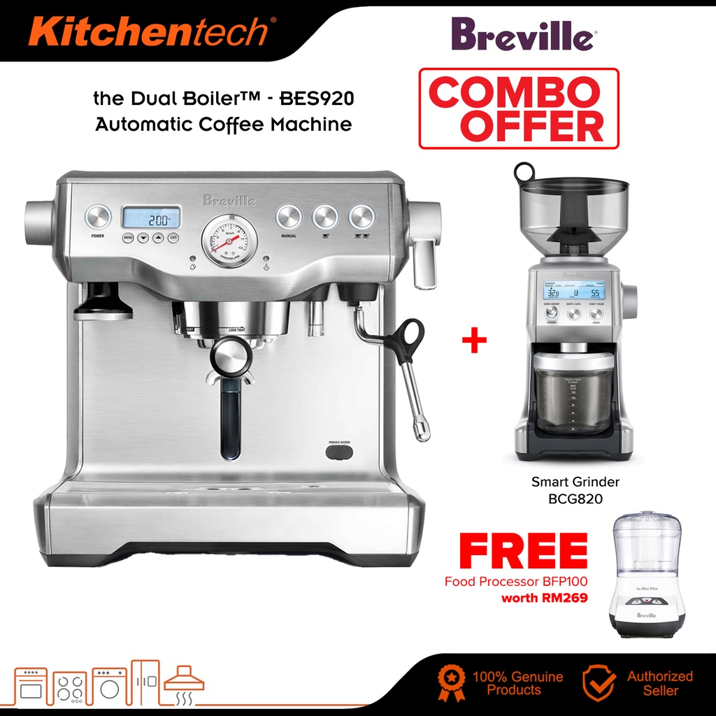 [FREE BFP100] Breville The Dual Boiler BES920 Espresso Automatic Coffee ...