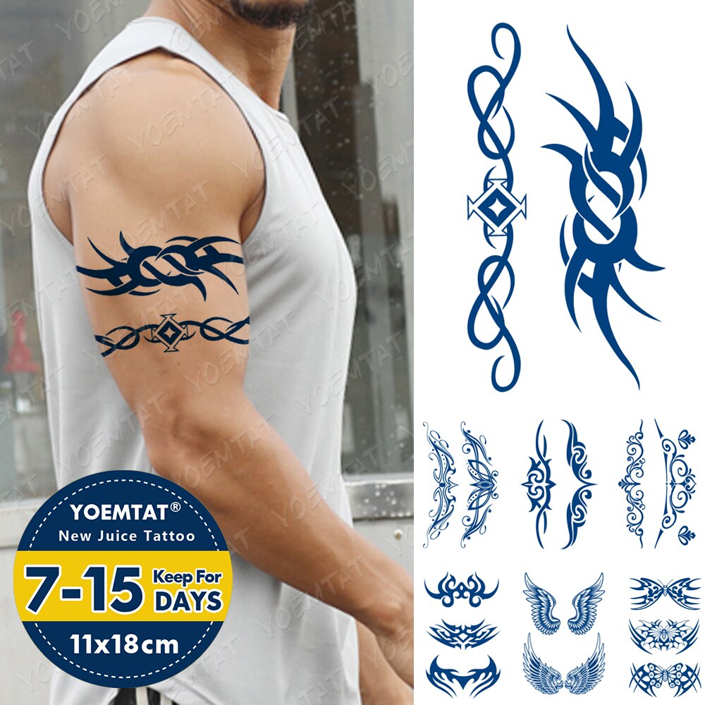 Juice Ink Tattoos Body Art Lasting Waterproof Temporary Tattoo Sticker ...