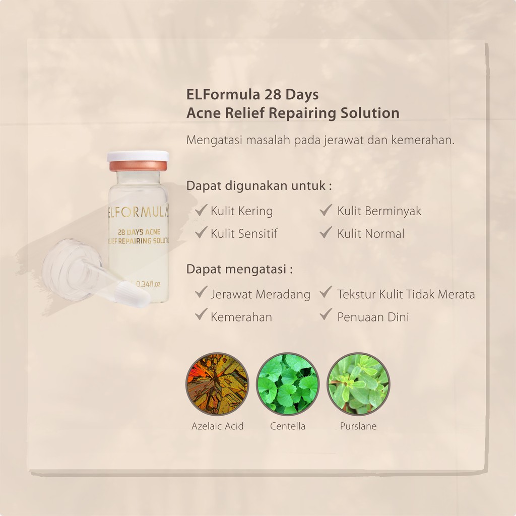 elformula 28 days acne relief repairing solution