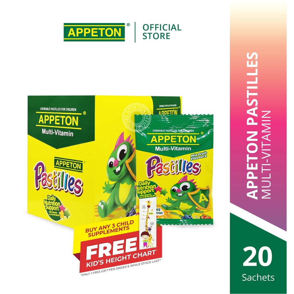 APPETON Multi-Vitamin Pastilles Chewable Multi-Vitamin for Children Daily Nutrition Support (20 x 5)