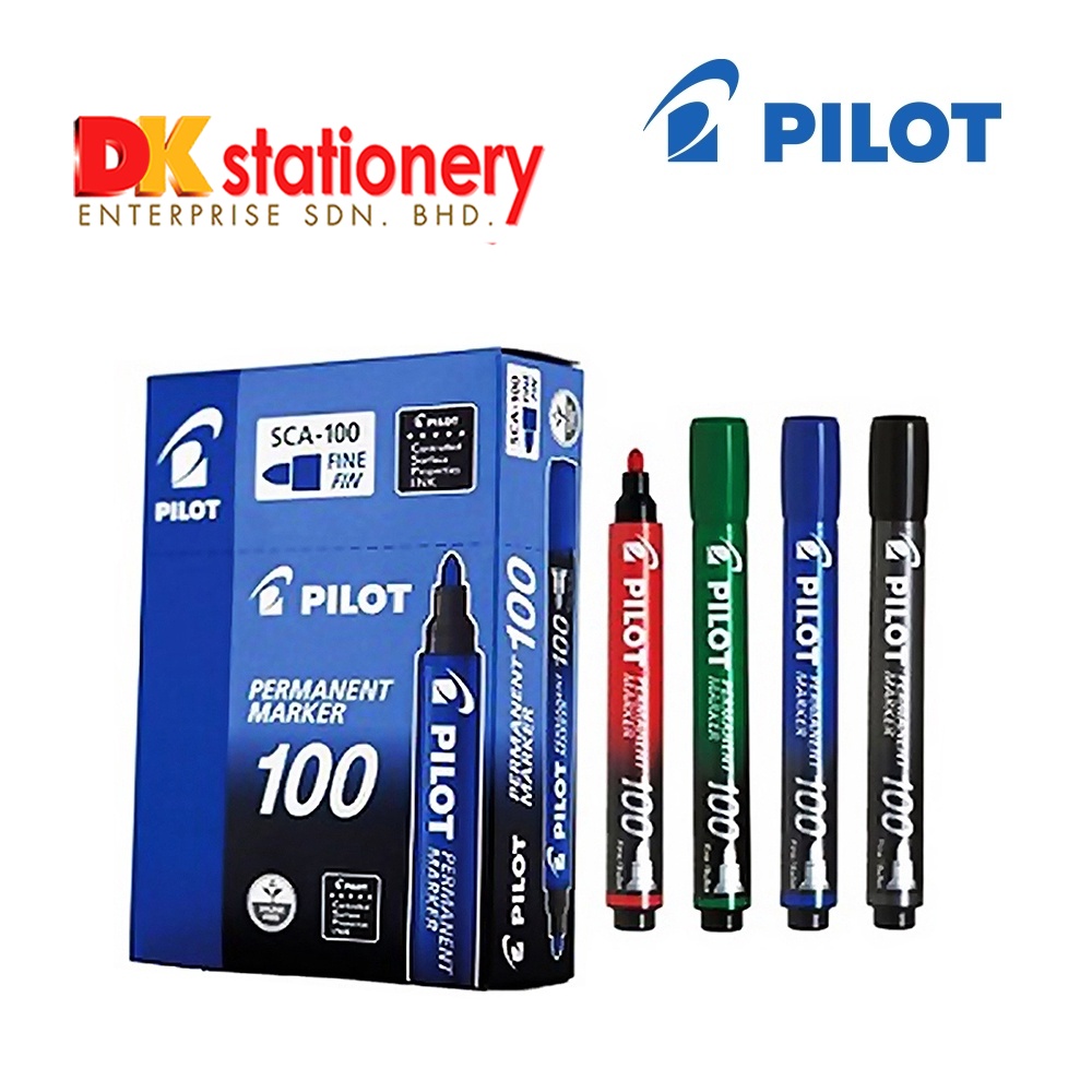 Pilot Permanent Marker 100 I 12 Pcs/Box Shopee Malaysia