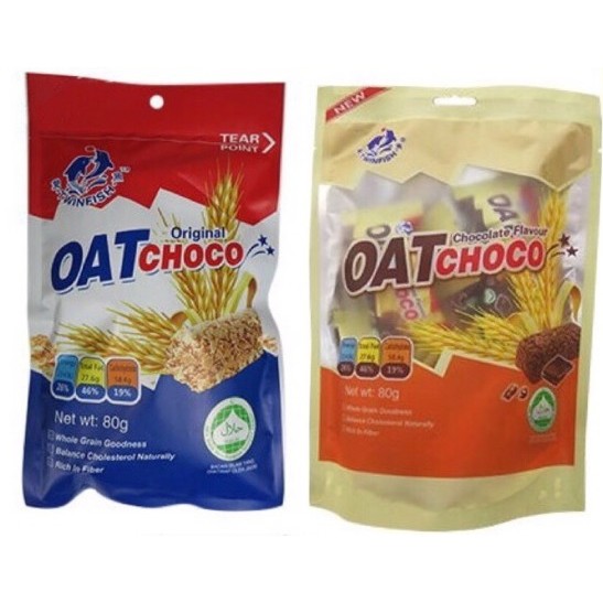 Twinfish Oat Choco Cereal Snack Bar 80g (HALAL)TWIN FISH(POP)