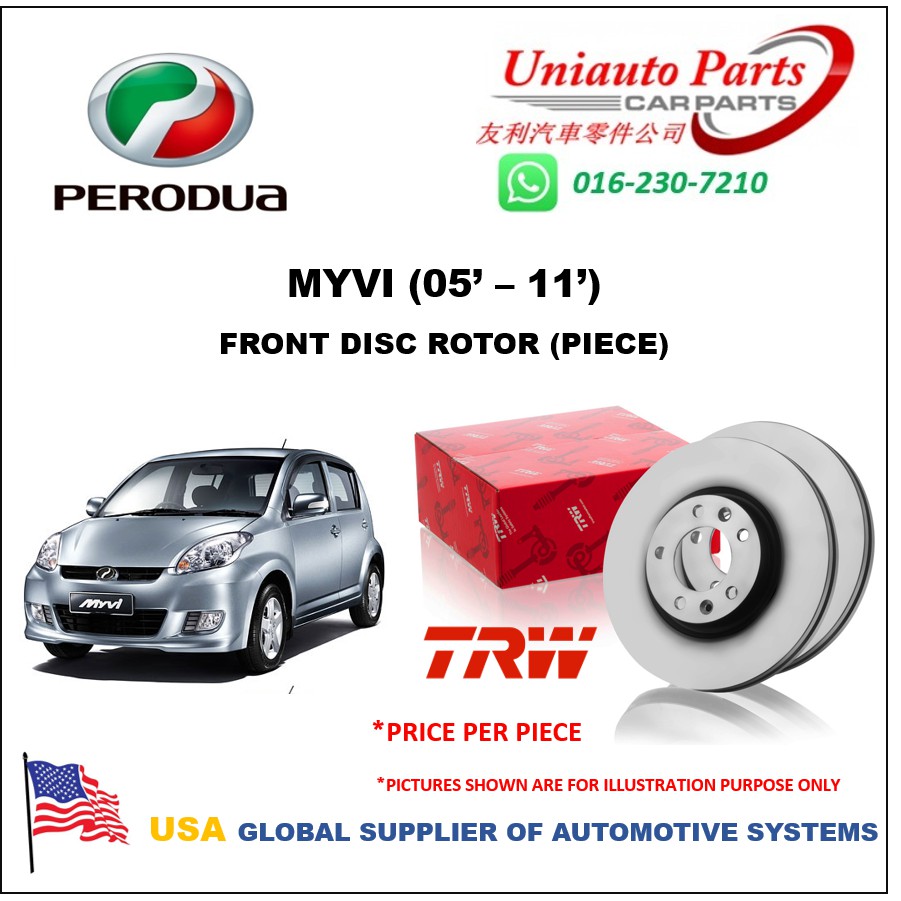 [SABAH ONLY] PERODUA MYVI ('05 - '11) FRONT DISC ROTOR 