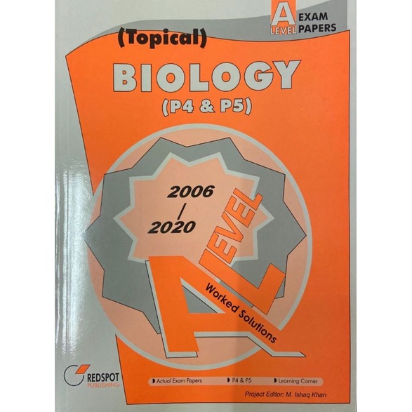 A level Redspot Biology Topical past year paper p4&p5 | Shopee Malaysia