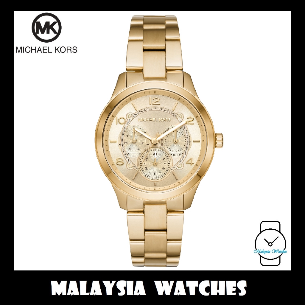 100% Original) MICHAEL KORS Ladies MK6588 Runway Multifunction Gold-Tone  Watch (2 Years MK Warranty) | Shopee Malaysia