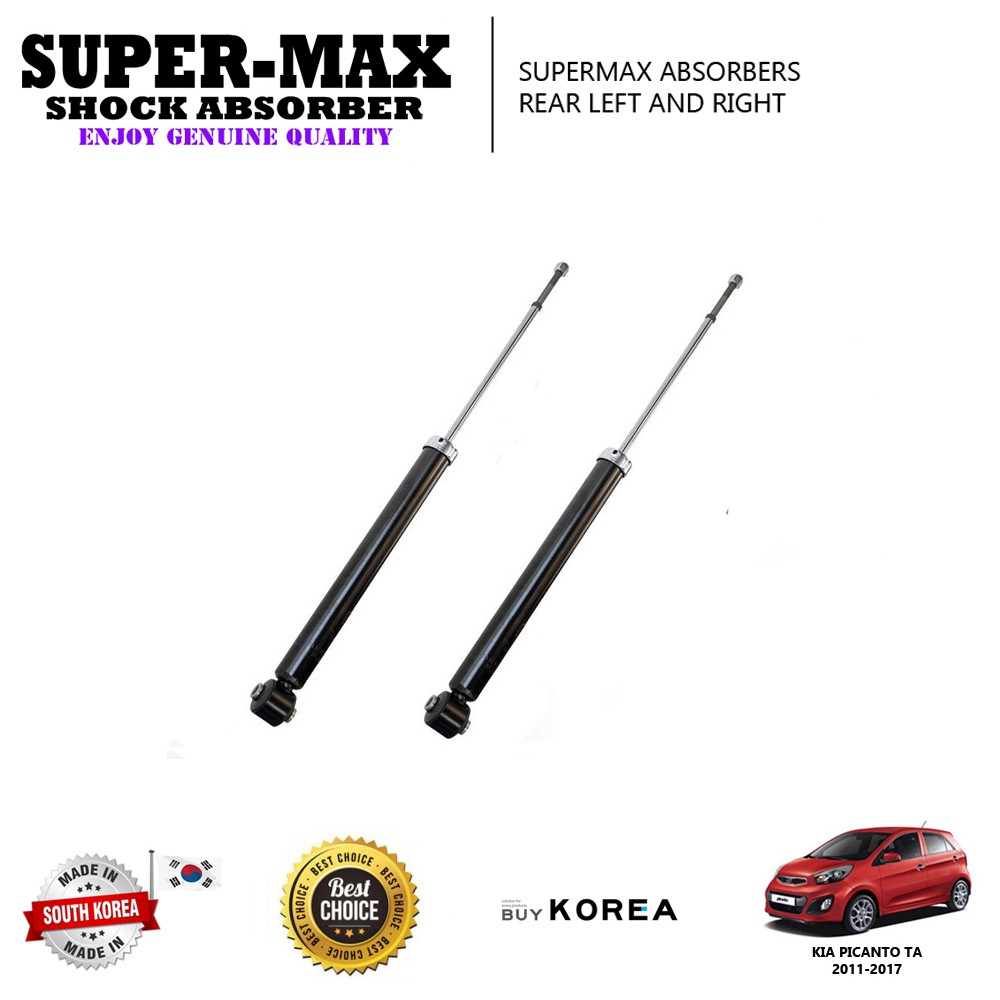 Kia Picanto Ta 2011 2017 Rear Left And Right Supermax Gas Shock Absorbers Shopee Malaysia