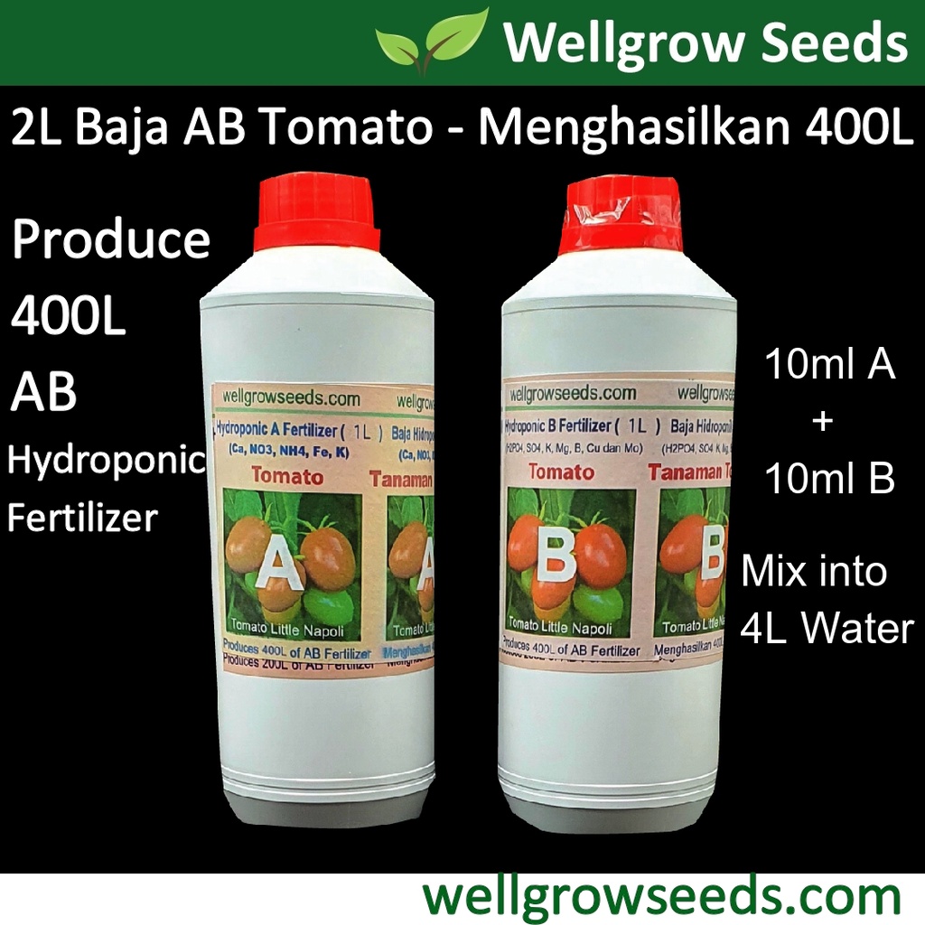 2L Baja AB / 400L [Tomato] Hydroponics Solution / AB Fertilizer ...