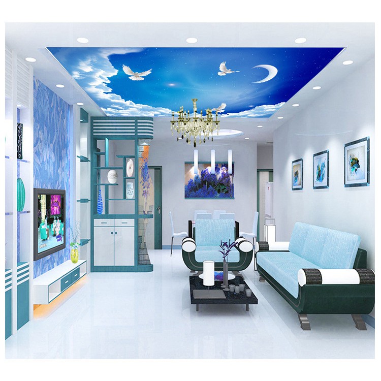 Home Decor 3d Wallpapers Ceiling Custom Photo Wall Paper Blue Sky Dove Flying Bedroom Hotel Living Room Children Roo