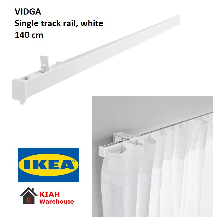 IKEA VIDGA Single track rail, white 140 Rod Langsir Ikea Ready Stock
