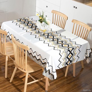 tablecloth fabric alas meja makan 6 kerusi bulat kopi 