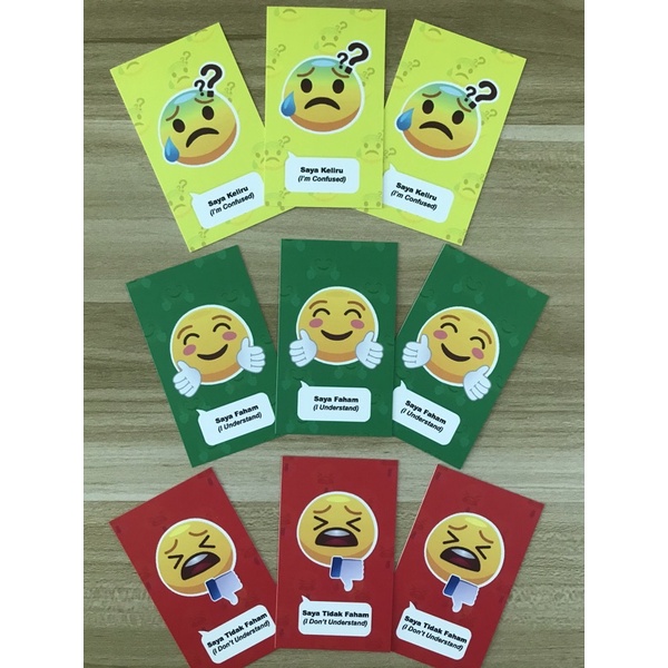 Buy [NEW] Traffic Light Card (310gsm Tebal) Set Kad Traffic Light Alat